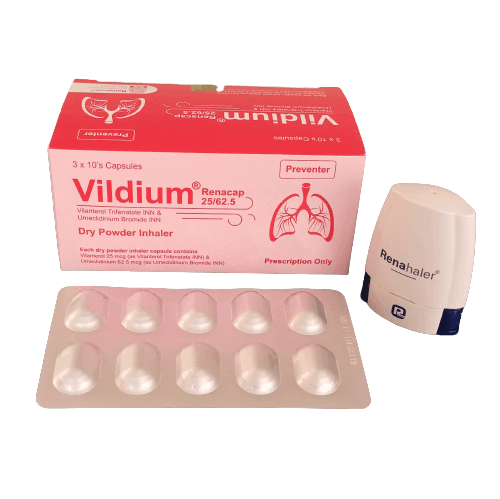 Vildium 25/62.5 Renacap Capsule - (25mcg+62.5mcg)