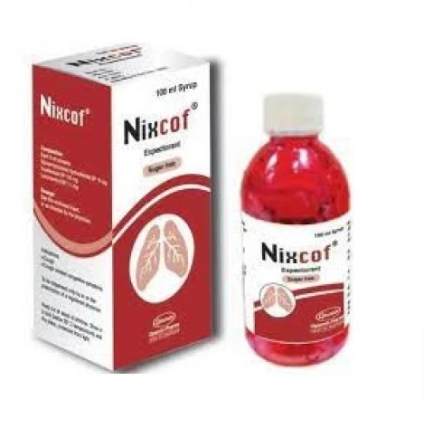Nixcof Syrup - (100mg+1.1mg+14mg/5ml)
