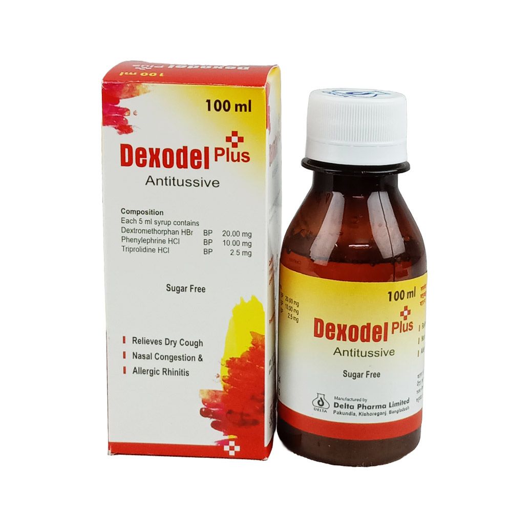 Dexodel Plus Syrup - (10mg+30mg+1.25mg/5ml)