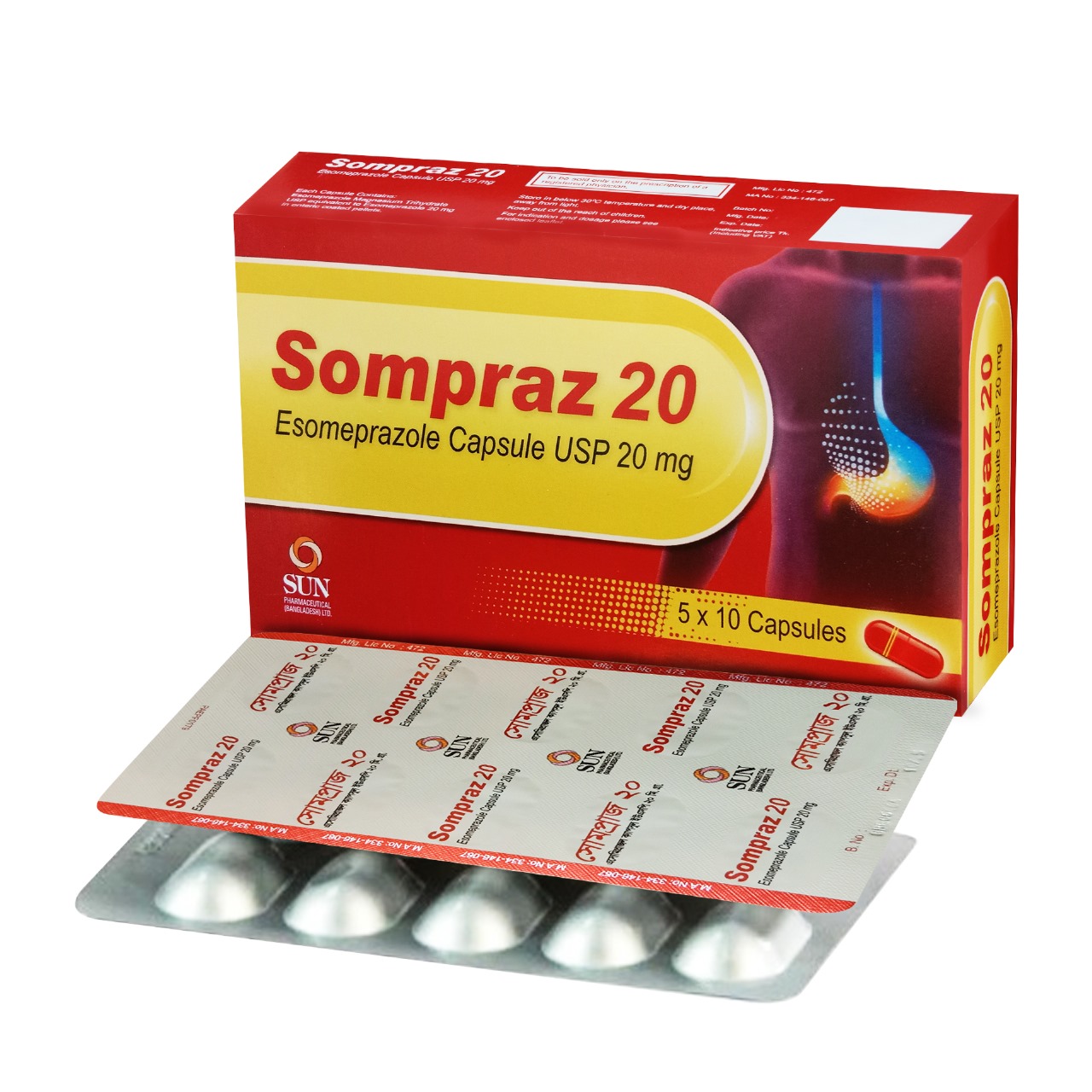 Sompraz Capsule - (20mg) - 1 strip