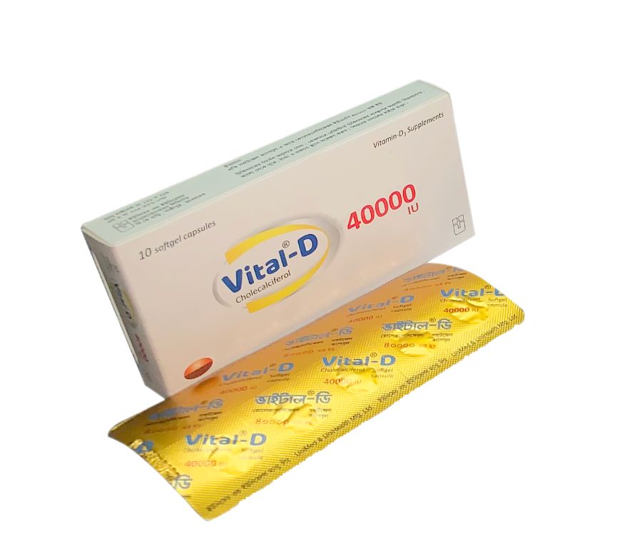 Vital-D 40000 Soft Gelatin Capsule - (40000IU)