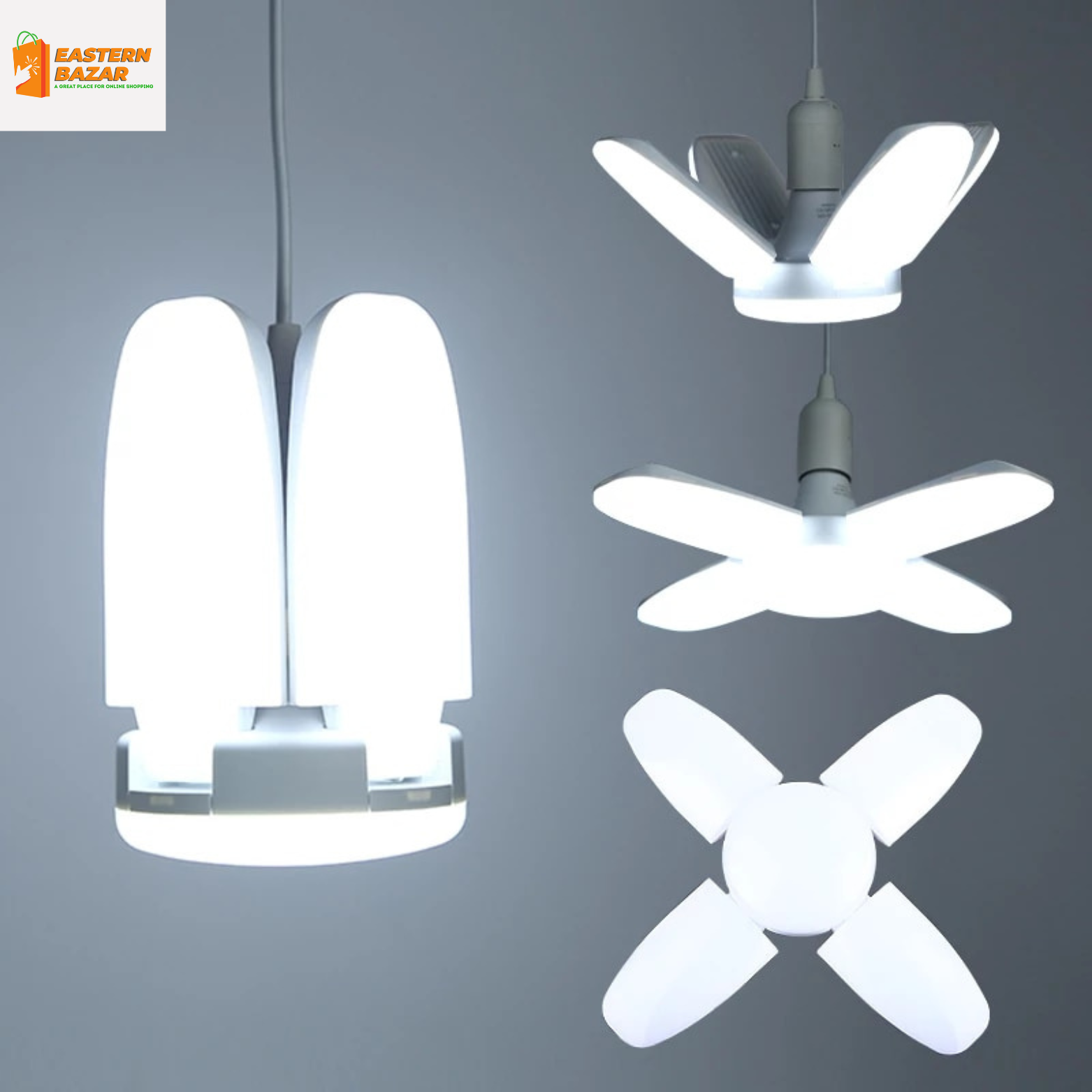 4 Fan Blade Foldable LED Bulb Heavy Duty -Pin System Holder (Wing Size-2 inch) 25w Ligtht