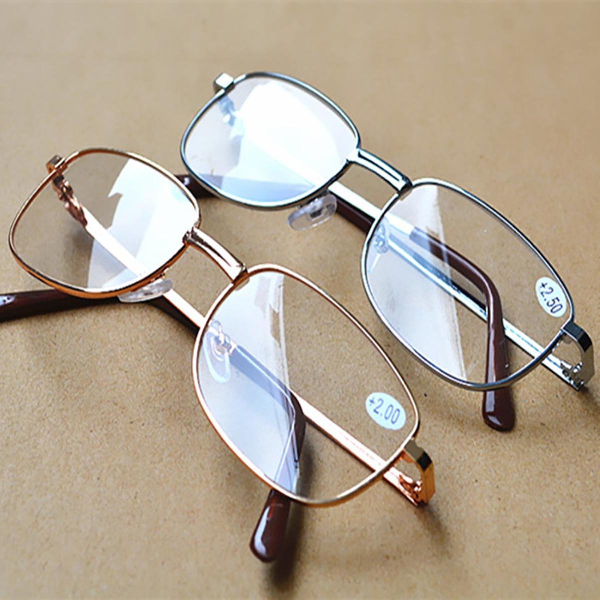 +1.0/+1.5/ +2.0/ +2.5/ +3.0 Reading Glasses Metal Frame Square High Definition