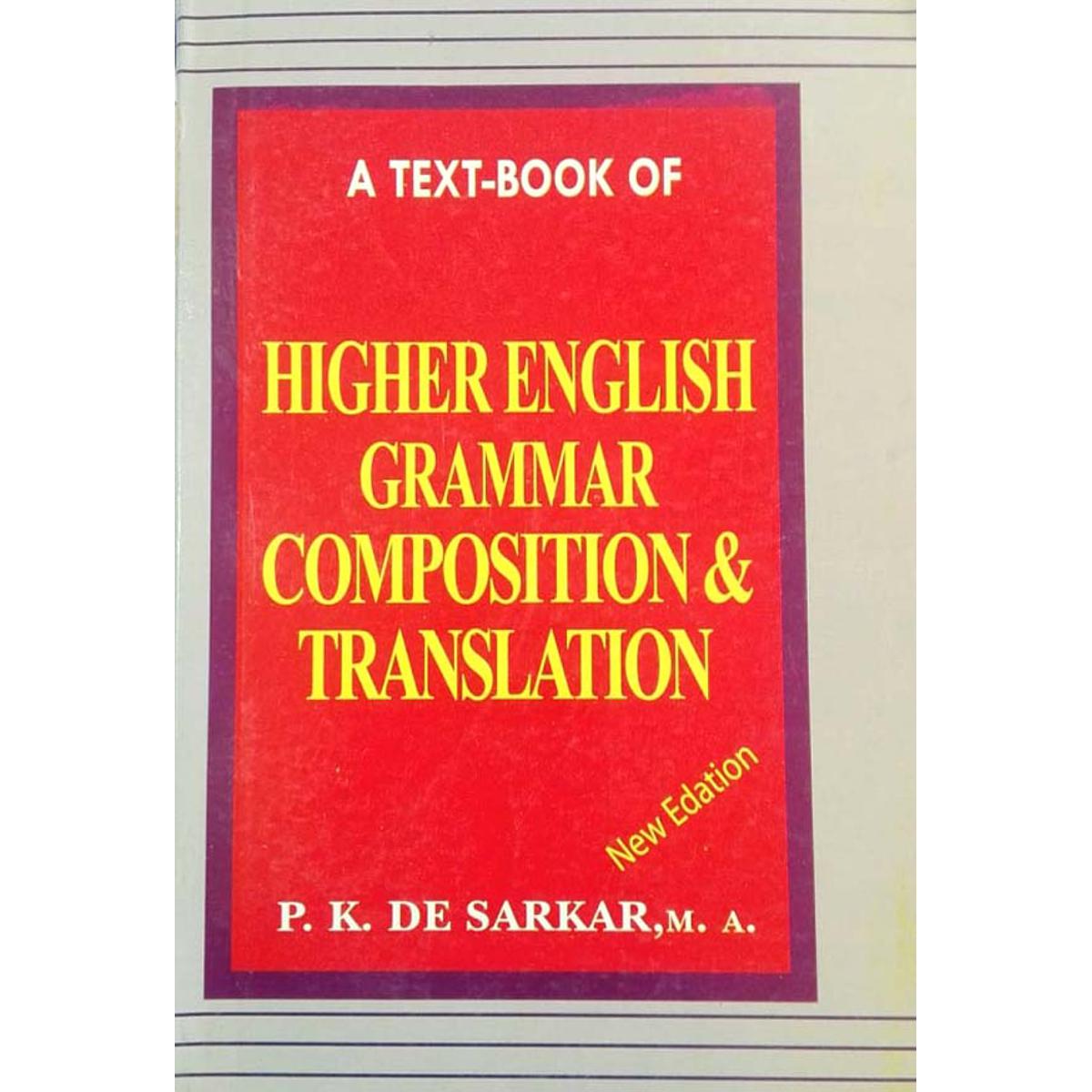 A Text-Book of Higher English Grammar ( P.K.De Sarkar) News