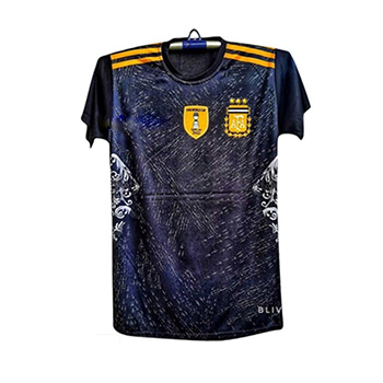 3 Star Argentina jersey, 2024 Jersey, short sleeve Black Football Jersey