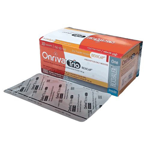 Onriva Trio Bexicap Capsule - (150mcg+50mcg+160mcg)