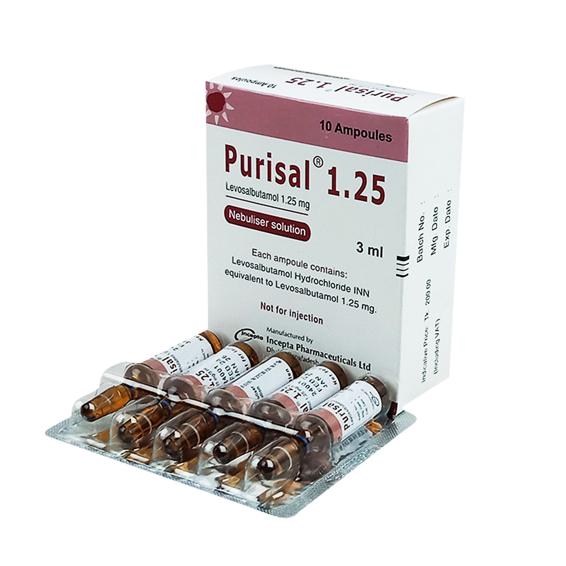 Purisal 1.25 Nebuliser Solution - (1.25mg/3ml)