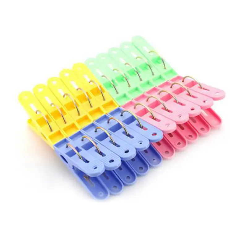 12PCS Four Color Plastic cloth hanger