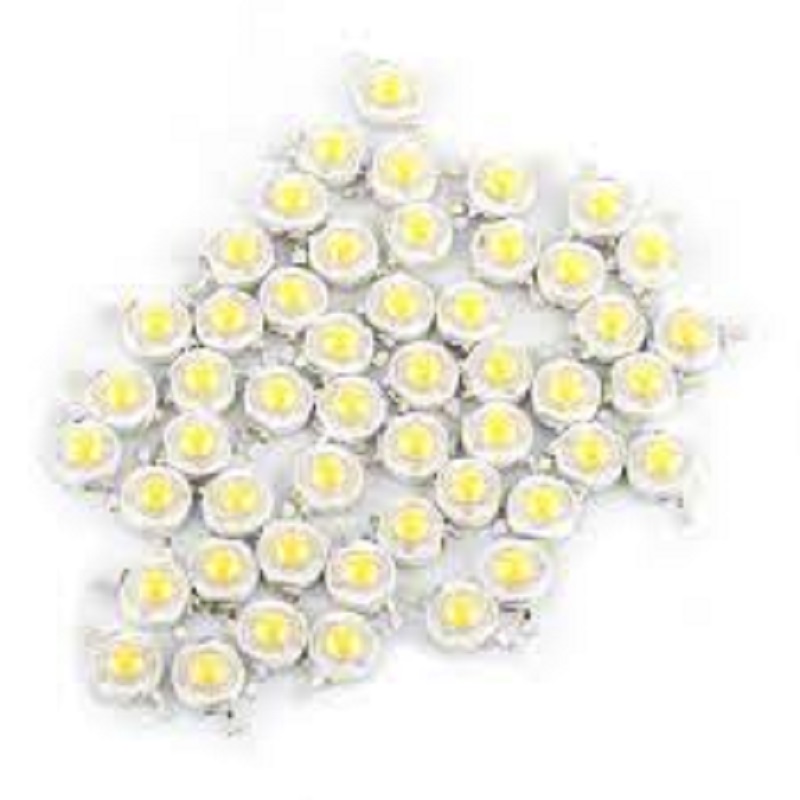 20Pcs- 8mm Bead Diameter WHITE Color 3 Watt DC 3.7V Ultra Bright White 3W COB LED SMD Chip 3.7V DIY LED Light Bulbs