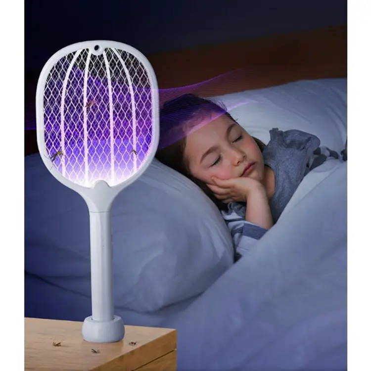 Mosquito Rechargeable Bat with Lure Light Insect Bugs Lamp with Stand Holder
