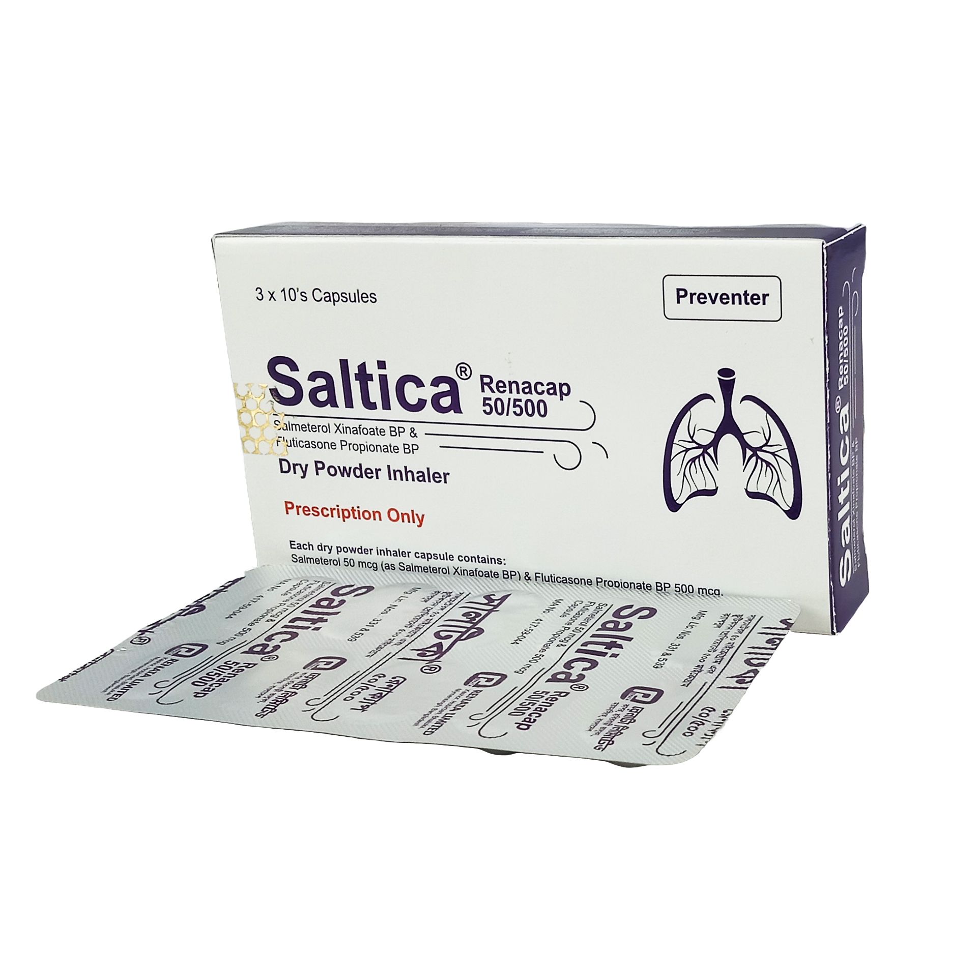 Saltica 50/500 Renacap Capsule - (50mcg+500mcg)