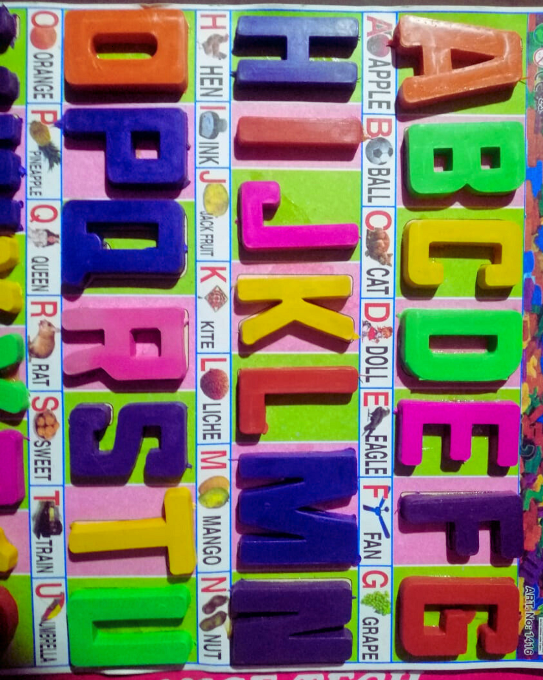ABC Puzzle Shape Sorter Wooden Toys Early Learning Jigsaw Alphabet Number