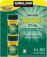Kirkland Signature Low Dose Aspirin Pain Reliever Tablet - (81gm)-1 Box