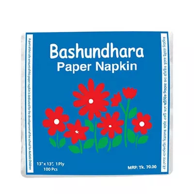 Bashundhara Paper Napkins 13" Unscented 100 pcs