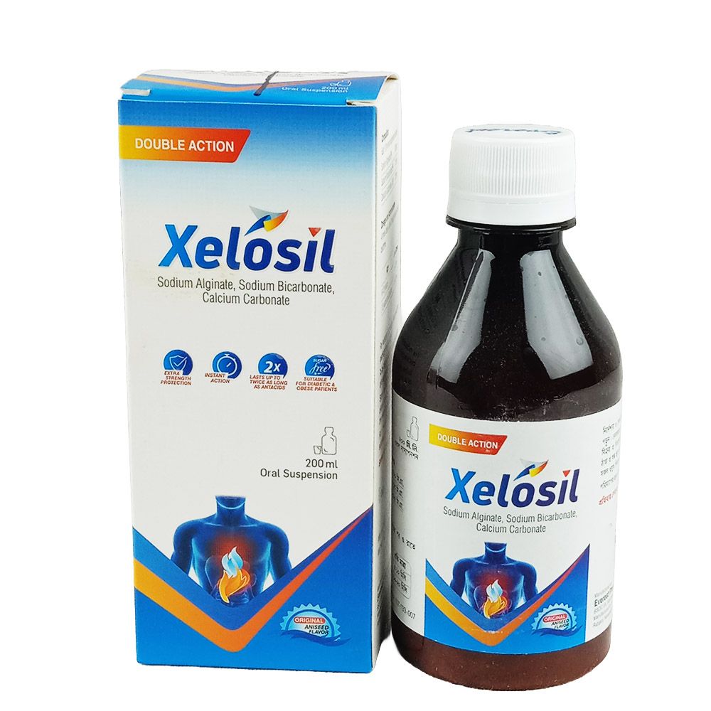 Xelosil Suspension - (500mg+267mg+160mg/10ml)